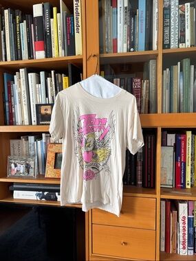 LETLUV for Anthropologie Cream Tee with Gold Chevron Detail